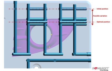 Less deformed parts by an optimized tempering layout